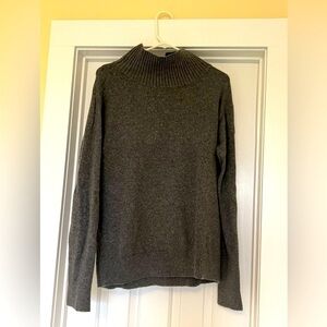 CASLON Women’s Dark Grey Turtleneck Sweater Merino Wool Blend Size Medium